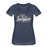 Sunshine - Frauen Premium T-Shirt - Blau meliert