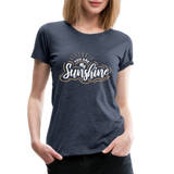 Sunshine - Frauen Premium T-Shirt - Blau meliert