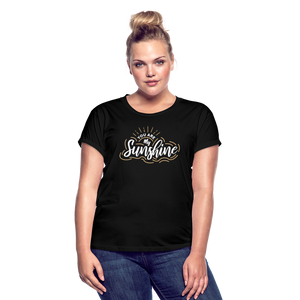 Sunshine - Frauen Oversize T-Shirt - Schwarz