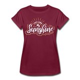 Sunshine - Frauen Oversize T-Shirt - Bordeaux