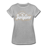 Sunshine - Frauen Oversize T-Shirt - Grau meliert