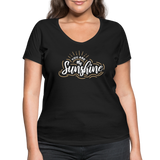 Sunshine - Frauen Bio-T-Shirt mit V-Ausschnitt von Stanley & Stella - Schwarz