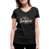 Sunshine - Frauen Bio-T-Shirt mit V-Ausschnitt von Stanley & Stella - Schwarz