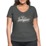 Sunshine - Frauen Bio-T-Shirt mit V-Ausschnitt von Stanley & Stella - Anthrazit