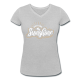 Sunshine - Frauen Bio-T-Shirt mit V-Ausschnitt von Stanley & Stella - Grau meliert