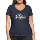 Sunshine - Frauen Bio-T-Shirt mit V-Ausschnitt von Stanley & Stella - Navy