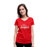 Sunshine - Frauen Bio-T-Shirt mit V-Ausschnitt von Stanley & Stella - Rot