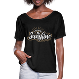 Sunshine - Frauen T-Shirt mit Fledermausärmeln von Bella + Canvas - Schwarz