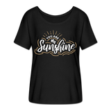 Sunshine - Frauen T-Shirt mit Fledermausärmeln von Bella + Canvas - Schwarz