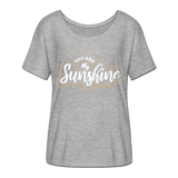 Sunshine - Frauen T-Shirt mit Fledermausärmeln von Bella + Canvas - Grau meliert