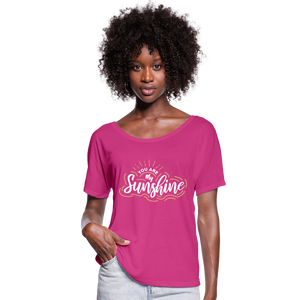 Sunshine - Frauen T-Shirt mit Fledermausärmeln von Bella + Canvas - Fuchsiarot