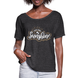 Sunshine - Frauen T-Shirt mit Fledermausärmeln von Bella + Canvas - Anthrazit