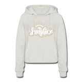 Sunshine - Frauen Cropped Hoodie - Beige meliert