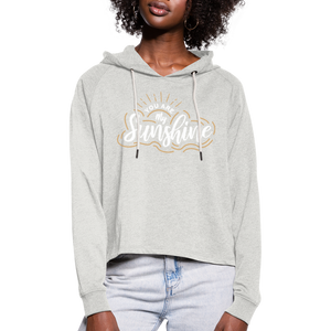 Sunshine - Frauen Cropped Hoodie - Beige meliert