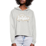 Sunshine - Frauen Cropped Hoodie - Beige meliert