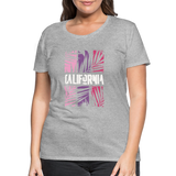 California Color Bars - Frauen Premium T-Shirt - Grau meliert