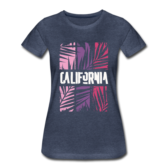 California Color Bars - Frauen Premium T-Shirt - Blau meliert