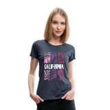 California Color Bars - Frauen Premium T-Shirt - Blau meliert