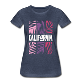 California Color Bars - Frauen Premium T-Shirt - Blau meliert