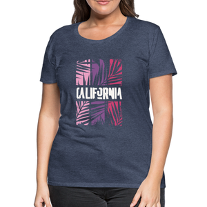 California Color Bars - Frauen Premium T-Shirt - Blau meliert