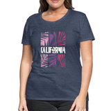 California Color Bars - Frauen Premium T-Shirt - Blau meliert