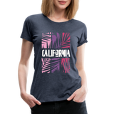 California Color Bars - Frauen Premium T-Shirt - Blau meliert