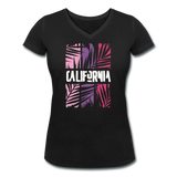 California Color Bars - Frauen Bio-T-Shirt mit V-Ausschnitt von Stanley & Stella - Schwarz