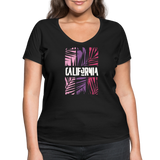 California Color Bars - Frauen Bio-T-Shirt mit V-Ausschnitt von Stanley & Stella - Schwarz