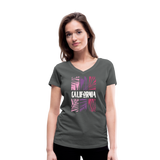 California Color Bars - Frauen Bio-T-Shirt mit V-Ausschnitt von Stanley & Stella - Anthrazit