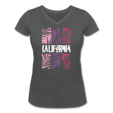 California Color Bars - Frauen Bio-T-Shirt mit V-Ausschnitt von Stanley & Stella - Anthrazit