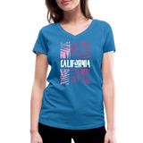 California Color Bars - Frauen Bio-T-Shirt mit V-Ausschnitt von Stanley & Stella - Pfauenblau