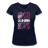 California Color Bars - Frauen Bio-T-Shirt mit V-Ausschnitt von Stanley & Stella - Navy