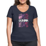 California Color Bars - Frauen Bio-T-Shirt mit V-Ausschnitt von Stanley & Stella - Navy