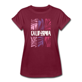 California Color Bars - Frauen Oversize T-Shirt - Bordeaux