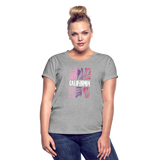 California Color Bars - Frauen Oversize T-Shirt - Grau meliert