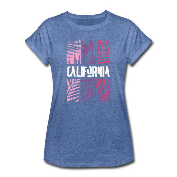 California Color Bars - Frauen Oversize T-Shirt - Denim meliert