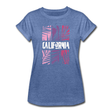 California Color Bars - Frauen Oversize T-Shirt - Denim meliert