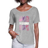 California Color Bars - Frauen T-Shirt mit Fledermausärmeln von Bella + Canvas - Grau meliert