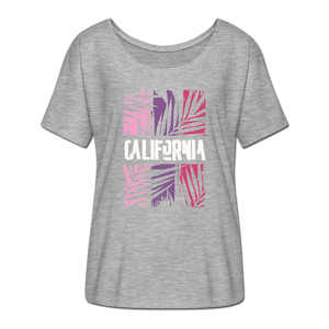 California Color Bars - Frauen T-Shirt mit Fledermausärmeln von Bella + Canvas - Grau meliert