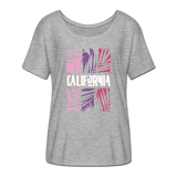 California Color Bars - Frauen T-Shirt mit Fledermausärmeln von Bella + Canvas - Grau meliert