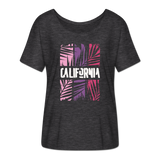 California Color Bars - Frauen T-Shirt mit Fledermausärmeln von Bella + Canvas - Anthrazit