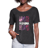 California Color Bars - Frauen T-Shirt mit Fledermausärmeln von Bella + Canvas - Anthrazit