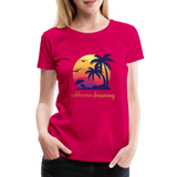 California Dreaming - Frauen Premium T-Shirt - dunkles Pink