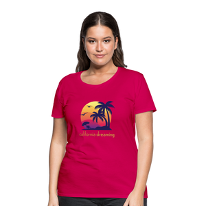 California Dreaming - Frauen Premium T-Shirt - dunkles Pink