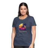 California Dreaming - Frauen Premium T-Shirt - Blau meliert