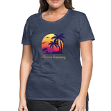 California Dreaming - Frauen Premium T-Shirt - Blau meliert