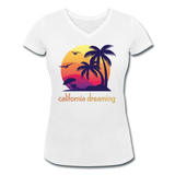 California Dreaming - Frauen Bio-T-Shirt mit V-Ausschnitt von Stanley & Stella - Weiß