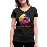 California Dreaming - Frauen Bio-T-Shirt mit V-Ausschnitt von Stanley & Stella - Schwarz