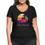 California Dreaming - Frauen Bio-T-Shirt mit V-Ausschnitt von Stanley & Stella - Schwarz