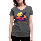 California Dreaming - Frauen Bio-T-Shirt mit V-Ausschnitt von Stanley & Stella - Anthrazit